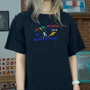 Vintage 2000 Australia Sydney Olympics Scribal Y2K Embroidered Oversized…